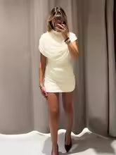 ANA Vestido de retazos para mujer